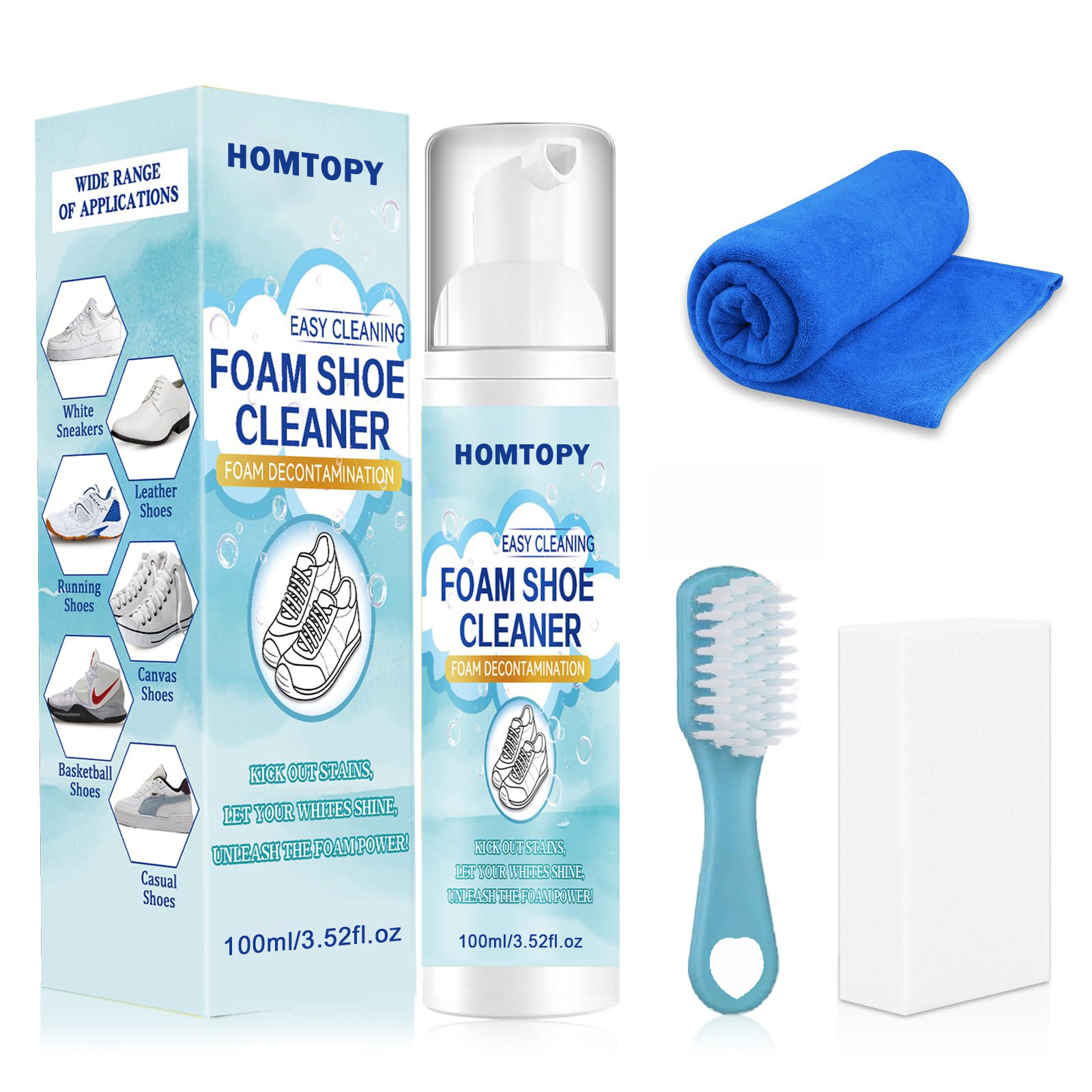 Sneaker Care Spray - Shoe Cleaning Kit,Sneaker cleaner Removes Dirt